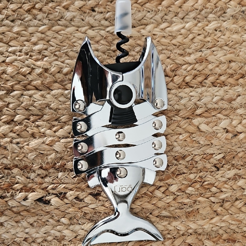Silver Fish-Shaped Wine Corkscrew